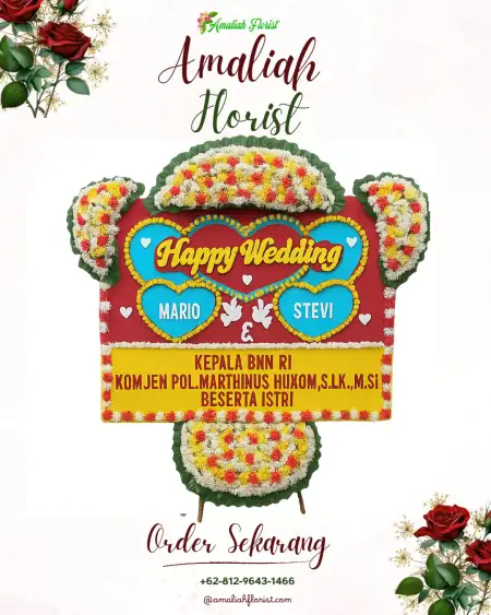 Papan Bunga Pernikahan Pondokpanjang